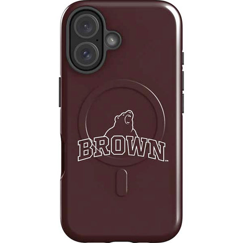 Brown University Outlined iPhone 16 Plus Magsafe Impact Case